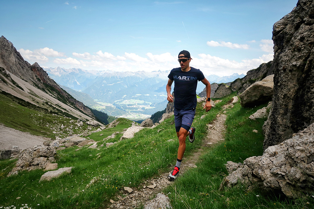René Altmann beim Grundlagentraining für die nächste Tourenskisaison.